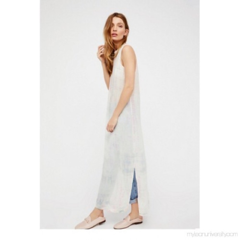 NWT LACAUSA Sheer Gray Tunic Dress